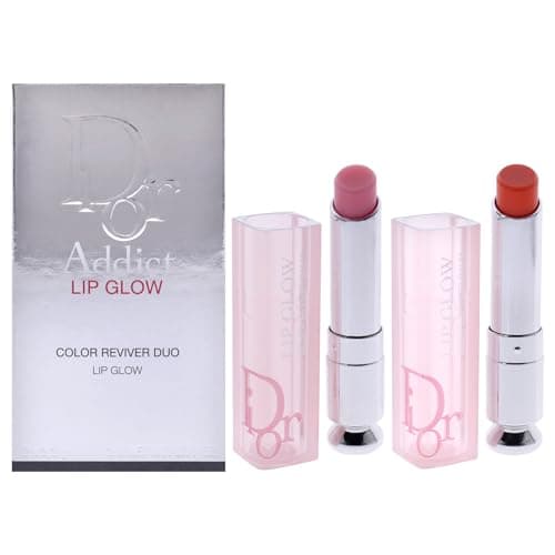 Dior Addict Lip Glow Duo by Christian Dior for Women - 2 Pc 2 x 0.12oz Lip Balm - 001 Pink, 004 Coral