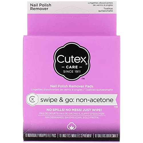 Cutex Care Swipe & Go Non-Acetone Nail Polish Remover Pads 10ct