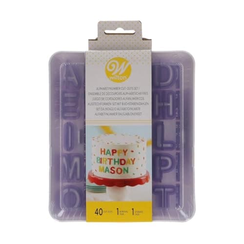 Wilton Cut With Fondant Alphabet Number Cut Outs Set 40 Piece - Walmart.com