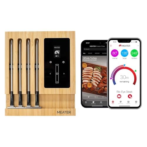 MEATER Block: WiFi Smart Wireless Meat Thermometer | 4 Probes | Long Range | Perfect for BBQ, Oven, Grill, Kitchen, Smoker, Air Fryer | Apple Watch, Alexa Compatible | iOS & Android App