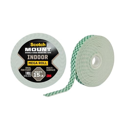 Amazon.com: Scotch-Mount Indoor Double-Sided Mounting White Tape, 1 in ...