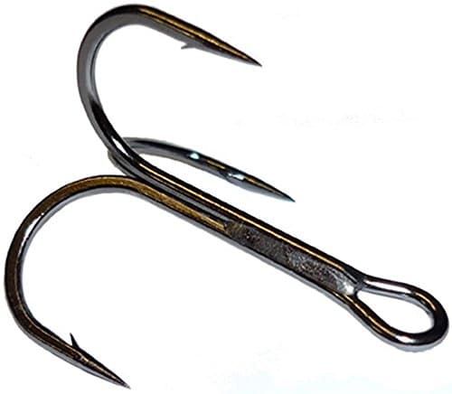 VMC 9650 Round Bend 1X Black Nickel Treble Hooks | Pike & Musky hooks