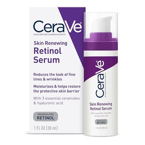 CeraVe Retinol Serum for Face, Skin Renewing Retinol & Hyaluronic Acid Serum for Men & Women. Anti Aging to Improve Appearance of Fine Lines & Wrinkles. Fragrance-Free & Non-Comedogenic. 30mL