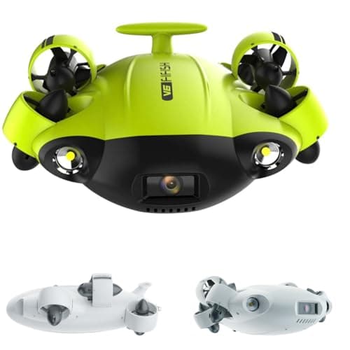 QYSEA FIFISH V6 Underwater Drone with Head-Tracking Function + VR Box + 100M Cable + Spool + 64G Internal Storage Bundle