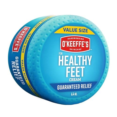 O'Keeffe's Healthy Feet Foot Cream Relieves and Repairs Extremely Dry Cracked Feet Instantly Boosts Moisture 3.2 oz / 90.7 g Jar (Pack of 1) K1320013