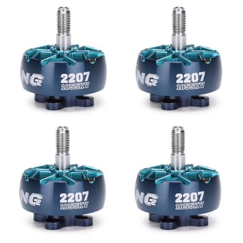 XING2 2207 1855KV 3-6S / 2755KV 3-5S Brushless FPV Motor for IFlight with 5mm Titanium Alloy Shaft for 5.1inch Propeller RC FPV Drones (4pcs 2207 1855kv)