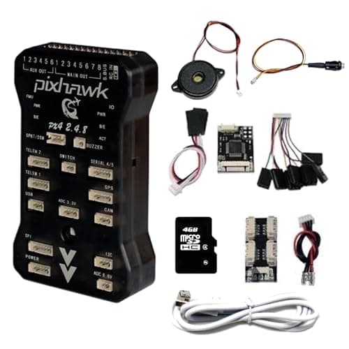 Readytosky Pixhawk PX4 Flight Controller Autopilot PIX 2.4.8 32 Bit Flight Control Board+Safety Switch+Buzzer+I2C Splitter Expand Module+16GB SD Card