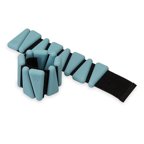 Gaiam Wrist and Ankle Weights, 2 x 1 lb (Seafoam), Wearable Bracelet to Strengthen, Tone & Sculpt, Adjustable Ankle Weights for Women & Men for Yoga, Dance, Pilates, Barre, Cardio, Home & Gym Use