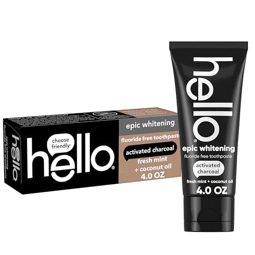 Hello Activated Charcoal Epic Whitening Fluoride Free Toothpaste