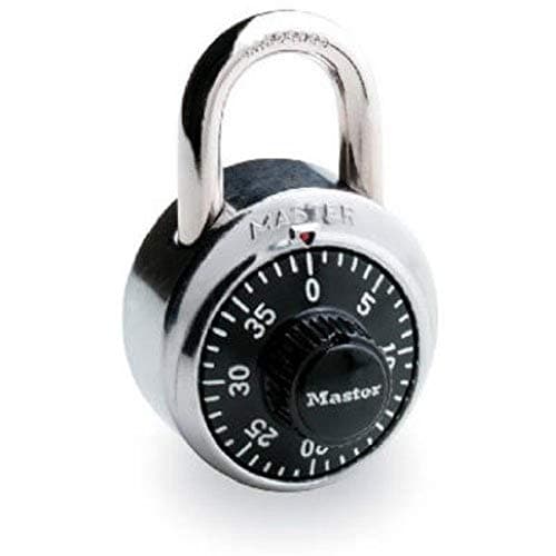 Master Lock 1500D Dial Combination Lock, 1-7/8-Inch, Black