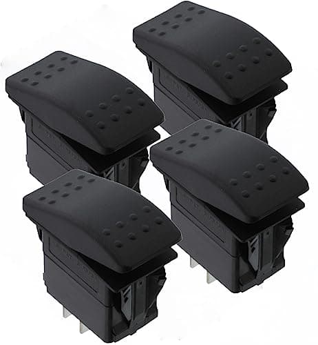 Carling Technologies Sealed Lighted Rocker Switch DPDT 7 Connections w/Rocker Actuator Red Lens