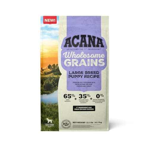 ACANA 13 LB Dry Dog Food, Heritage Puppy & Junior Formula, 13 LB. Bag. (Fresh Free-Run Turkey, Chicken, Wild-Caught Fish & NEST-Laid Eggs)