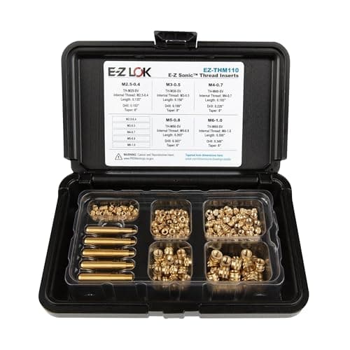 E-Z LOK Heat-Set Threaded Insert for Plastic - Straight - Flush - 1/4-28 (Pack of 50)