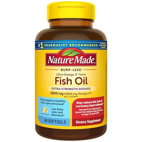 Nature Made huile de poisson sans reflux extra forte 2800 mg