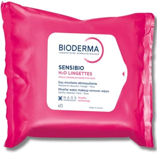 Bioderma - Sensibio H2O - Biodegradables Wipes - Cleansing and Make-Up Removing - Skin Soothing - for Sensitive Skin - 25 Wipes
