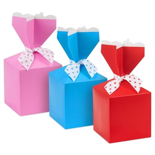 Colorful Dots and Flowers Candy-Shaped Party Favor Boxes, Set of 3 ...