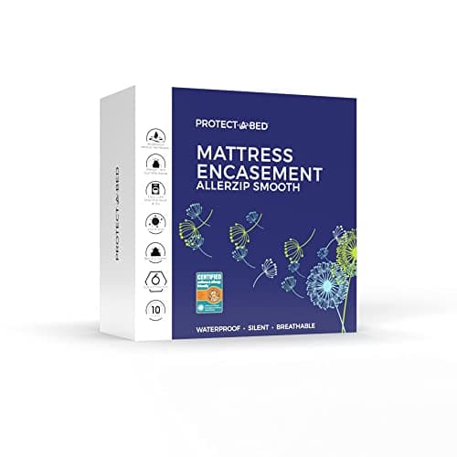Protect-A-Bed, Allerzip Mattress Encasement, 11” - 18” Height, Waterproof, Zippered, 6-Sided, Queen