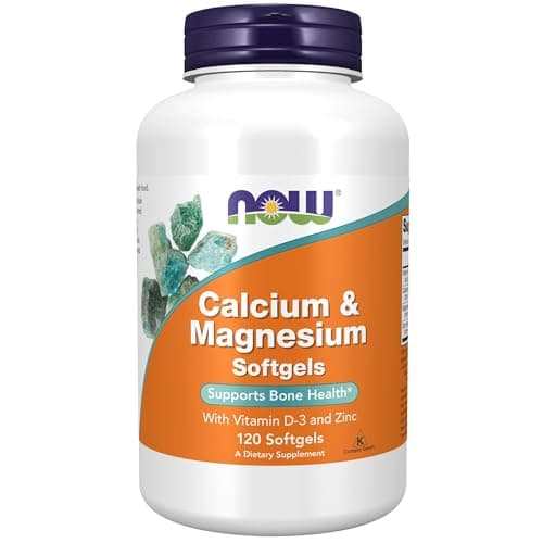 NOW Supplements, Calcium & Magnesium with Vitamin D-3 and Zinc, Supports Bone Health*, 240 Softgels
