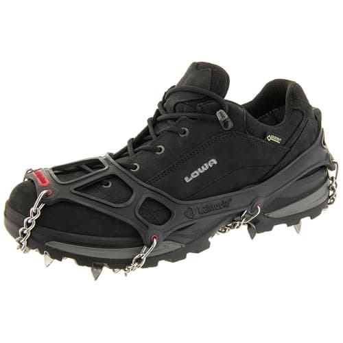 Kahtoola MICROspikes Footwear Traction for Winter Trail Hiking & Ice Mountaineering - Black - Large