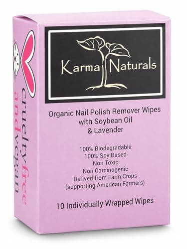 Karma Nail Polish Remover Wipes; Non-Toxic, Vegan, Cruelty-Free