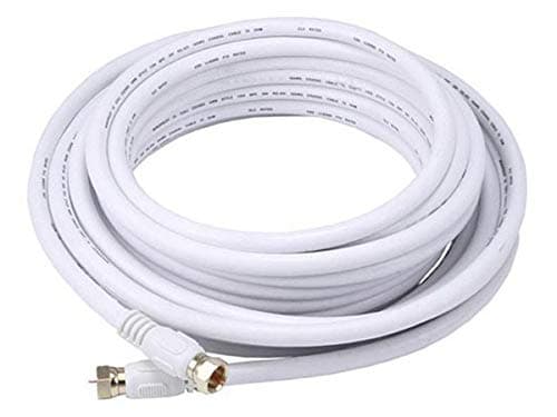 Monoprice 106315 10-Feet RG6 Quad Shield CL2 Coaxial Cable with F-Type Connector, White