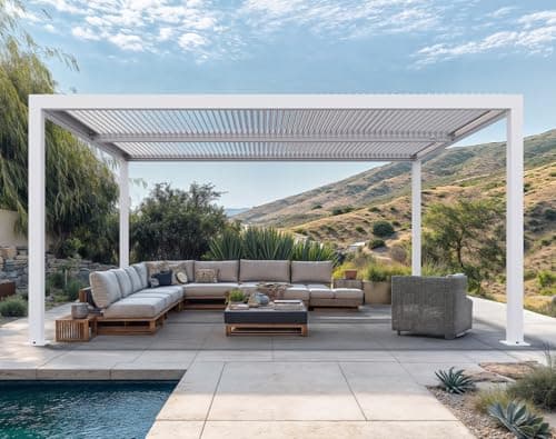 Pérgola de lamas exteriores PURPLE LEAF
