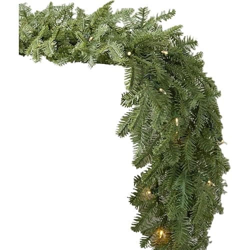 Balsam Hill Classic Blue Spruce Garland with Clear Lights