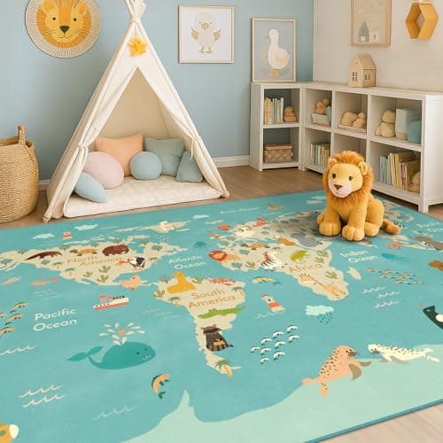 Dolphin Rug, Playmat, Kids Room Rugs, Under Sea World Rug, Fish Rug ...