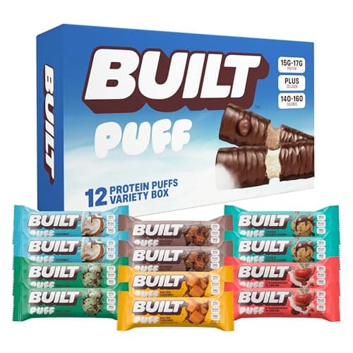 Built Bar Puff Protein Bar, Collagen, Gluten Free, Brownie Batter, 1 ...