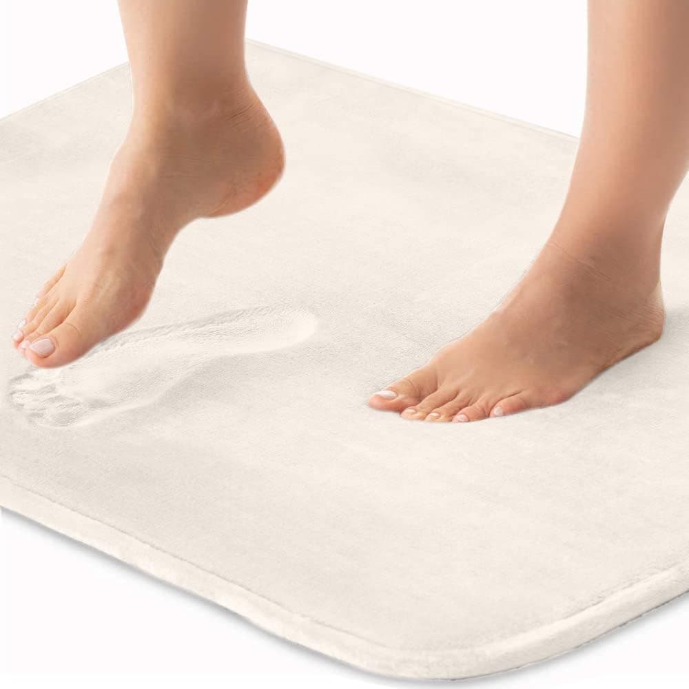 Amazon.com: Gorilla Grip Thick Memory Foam Bath Rug, Soft Absorbent ...
