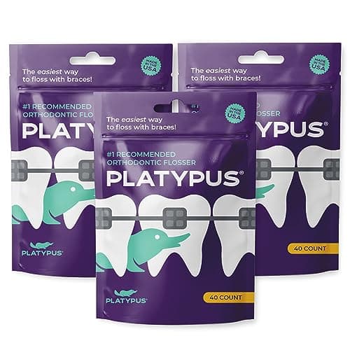 Platypus Orthodontic Flossers for Healthy Gums, Quick Dental Floss ...