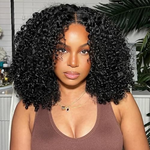 Nadula Brazilian Curly Virgin Human Hair 13×4 Lace Front Wigs For Women 100% Unprocessed Virgin Curly Human Hair Wig 150% Density With Baby Hair (18inch)