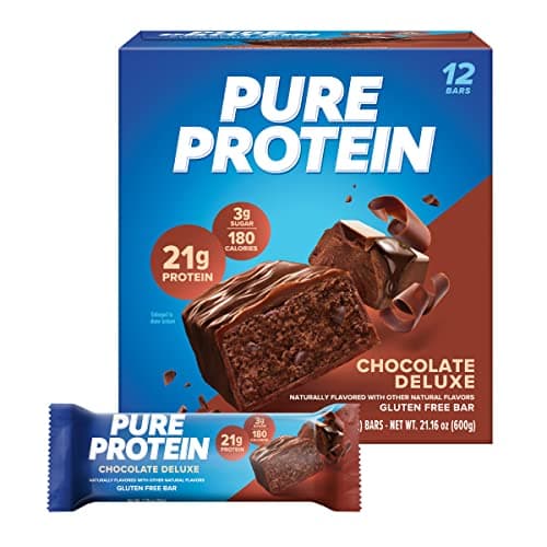 Pure Protein Bars - Nutritious, Gluten Free bar, made with Whey protein blend - low sugar, protein snack. Deliciously satisfying. Made in the United States, Cookies and Cream (Pack of 6)