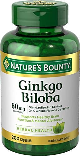 Nature's Bounty Gingko Biloba, 120 mg, Value Size, Helps to Enhance Cognitive Function, Helps to Support Peripheral Circulation, For Adults, 180 Capsules