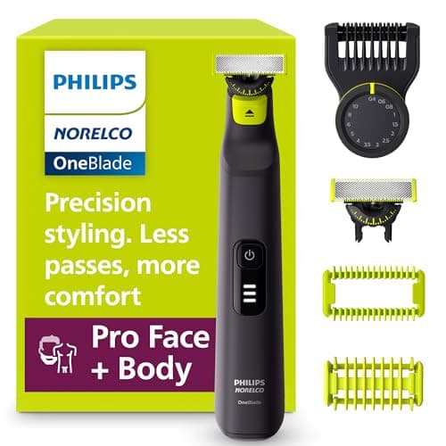 Philips OneBlade 360 Pro, Wet & Dry, Trim, Edge & Shave with the 12 lengths Precision Comb, QP6541/16