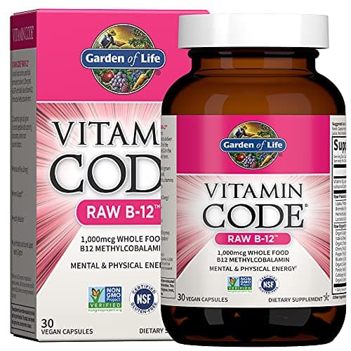 Garden of Life Vitamin Code Raw B12 1000mcg (Cyanocobalamin), 30 Vcaps
