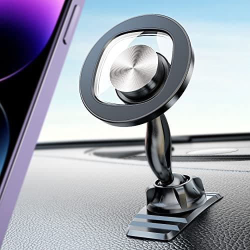 eSamcore Phone Holder for Car - Magnetic Car Phone Mount for Vehicle Dashboard, [Double 360 Adjustable Stand] Cell Phone Automobile Cradles with Strong Magnets for iPhone