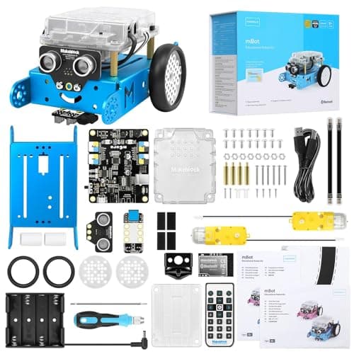 Makeblock mBot STEM Projects for Kids Ages 8-12, Coding Robot Kit Learning & Education Robot Toys Gift for Boys and Girls to Learn Robotics, Electronics and Scratch Arduino Programming While Playing