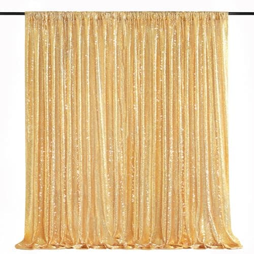 Fondo de lentejuelas doradas GFCC 8x8ft