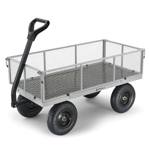 GORILLA CARTS 1,000 lbs. Heavy-Duty Steel Utility Garden Cart, 6 cu. ft ...