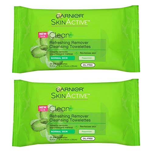 Garnier Micellar Water Makeup Removing Wipes, All-In One Waterproof Makeup Remover + Face Cleanser, Hypoallergenic, All Skin Types Even Sensitive Skin, 25 Wipes