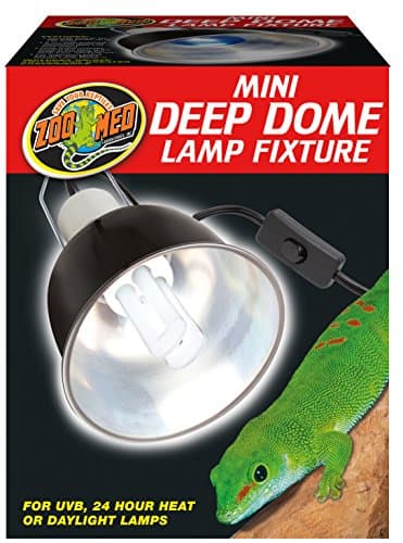 Zoo Med Mini Deep Dome Lamp Fixture with 5.5-Inch Dome, Black