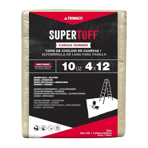 Trimaco SuperTuff 10oz Canvas Drop Cloth 4x12