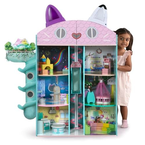 Gabby’s Dollhouse, Purrfect Dollhouse with 15 Pieces Including Toy Figures, Furniture, Accessories and Sounds, Kids Toys for Ages 3 and up