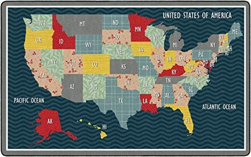 Kids Play Rug,road Map Carpet,traffic Theme Play Mat,educational Play ...