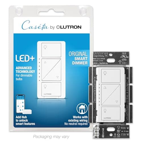 Snapklik.com : Lutron Caseta Smart Lighting Dimmer Switch For Wall And ...