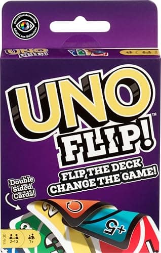 Mattel Games UNO FLIP! Family Card Game, with 112 Cards, Makes a Great Game for 7 Year Olds and Up