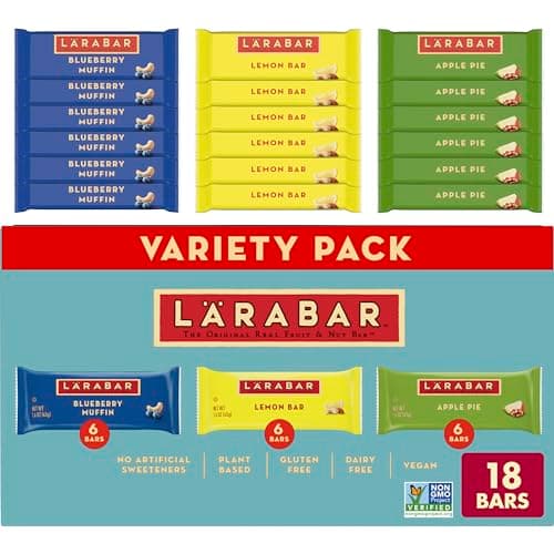 galÄRABAR Peanut Butter Chocolate Chip, Fruit and Nut Energy Bar, Pack of 16 Bars, Gluten Free, Vegan, Family Pack, Snack Bars