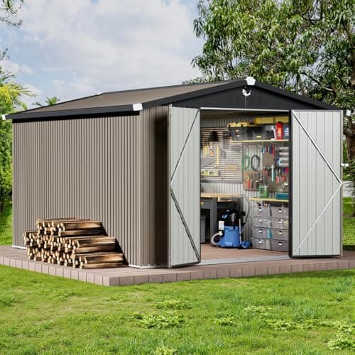 Arrow 10-ft x 12-ft Select Galvanized Steel Storage Shed in the Metal ...