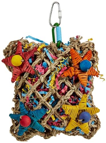 Bird Creative Foraging System Wheel Seed Food Ball Rotate Training Toy for Small and Medium Parrots Parakeet Cockatiel Conure (Transparent)
